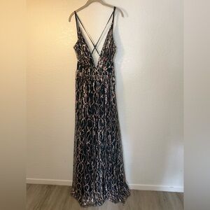 Baltic Born Green and Gold Sequin Sundress